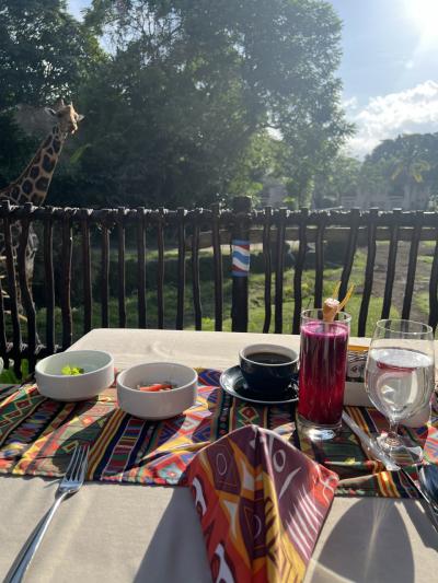 バリ島　7日目　キリンと朝食とAYANA Resort Baliへ