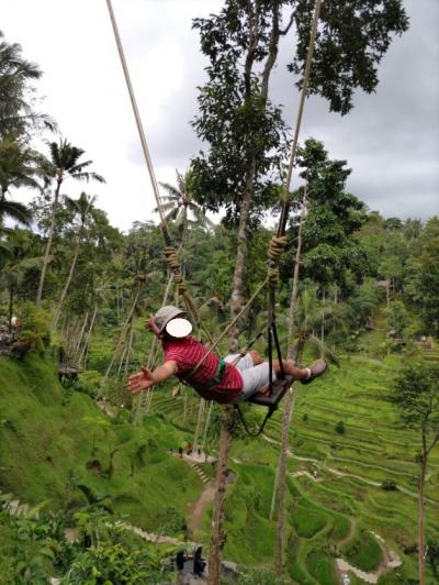 マレーシア航空ビジネスクラスで行くバリ島　９．神秘的なゴア・ガジャを訪れた後、トゥガラランのライステラスでジャングルブランコを体験