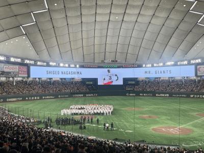2025年8月　東京ドーム　読売ジャイアンツVS阪神タイガース　長嶋茂雄終身名誉監督追悼試合