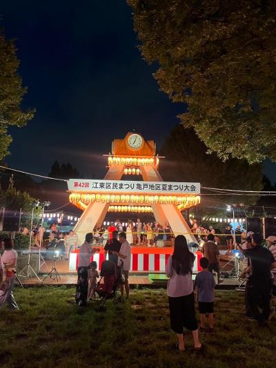 江東区民祭りの花火に行った日