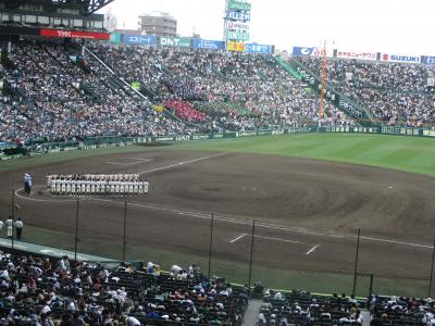 2025年8月　夏の甲子園　第３日　甲子園、大坂夜の陣