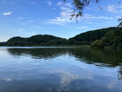 2025年　北海道・道東ドライブ1. 網走湖　どんより曇り、ちょっぴり晴れ