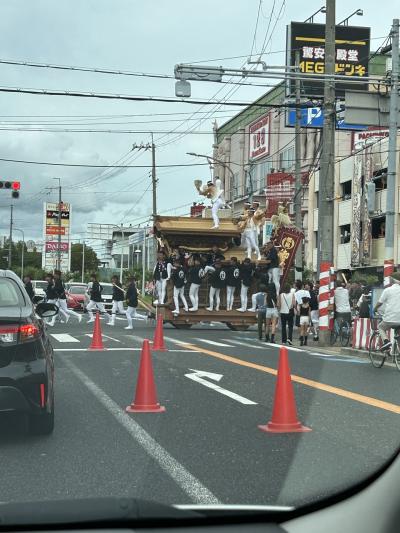 母と墓参りの帰りに春木で地車に遭遇