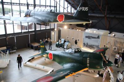 鶉野飛行場跡に建つsoraかさいで九十七式艦上攻撃機と紫電改の原寸大復元模型を観る