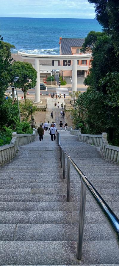 2025 茨城県の大洗へ神鳥居を見に行く ②大前磯前神社の海鳥居と大洗シーサイドホテル