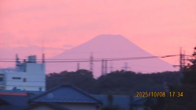 美しかった夕焼け富士