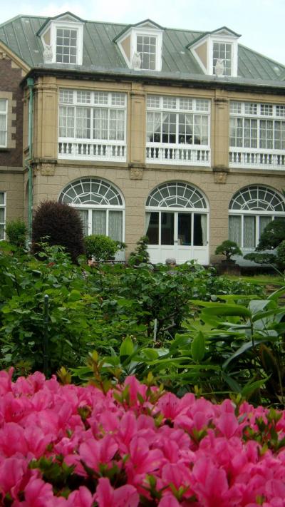 バラが咲く音羽の鳩山会館から、新橋へ。