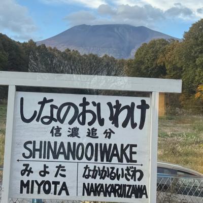 新しい車で秋の軽井沢へ、後半は列車旅、ろくもんに乗って~♪
