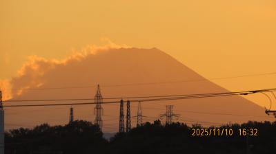 夕焼け富士を見ました
