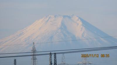 美しい積雪の富士山