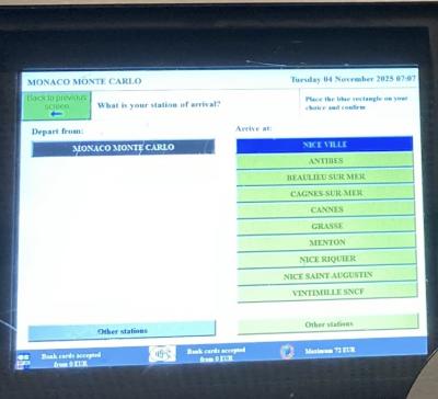 重箱の隅　in　SNCF(フランス鉄道)切符マシン(新旧)