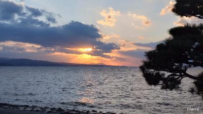 宍道湖の夕日 202312島根⑤