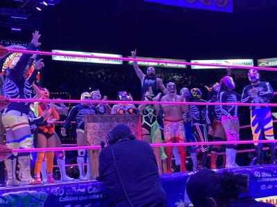 【楽しや♪初メキシコ】 4/5作目 アレナメヒコ最前列で観る初めての「ルチャ・リブレ」死者の日公演