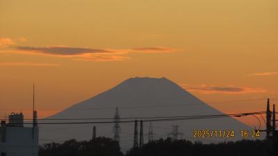 美しかった夕焼け富士