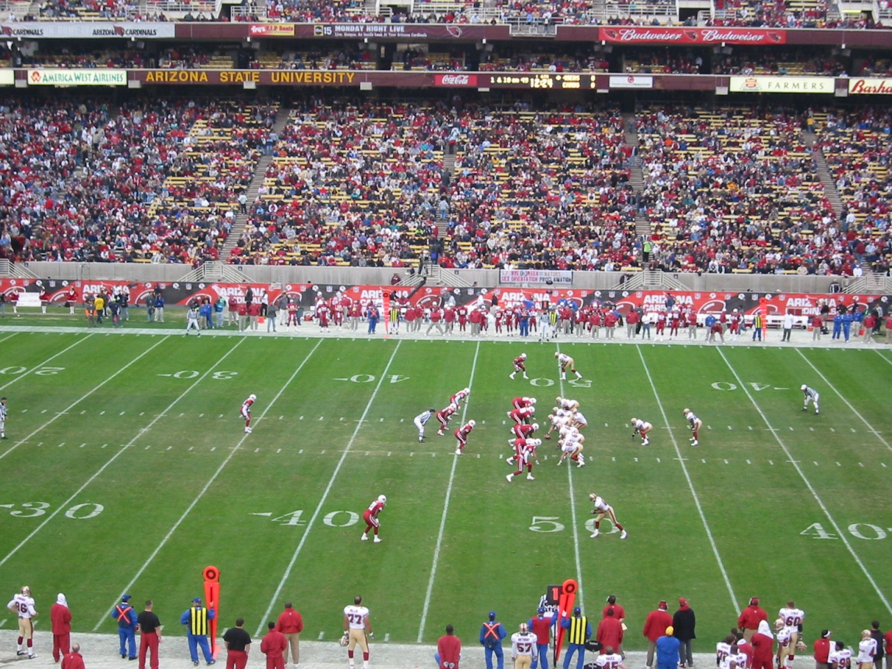 ｎｆｌ アメリカンフットボール カージナルスvs４９ｅｒ ｓ フェニックス アメリカ の旅行記 ブログ By Suepyさん フォートラベル