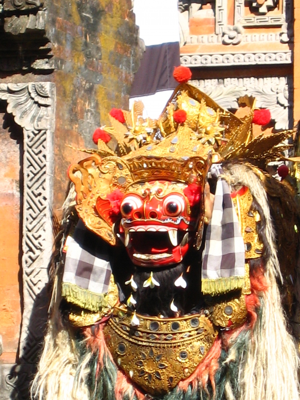 バリ島伝統舞踊絵画:聖獣「バロン」と魔女「ランダ」画家Ketut