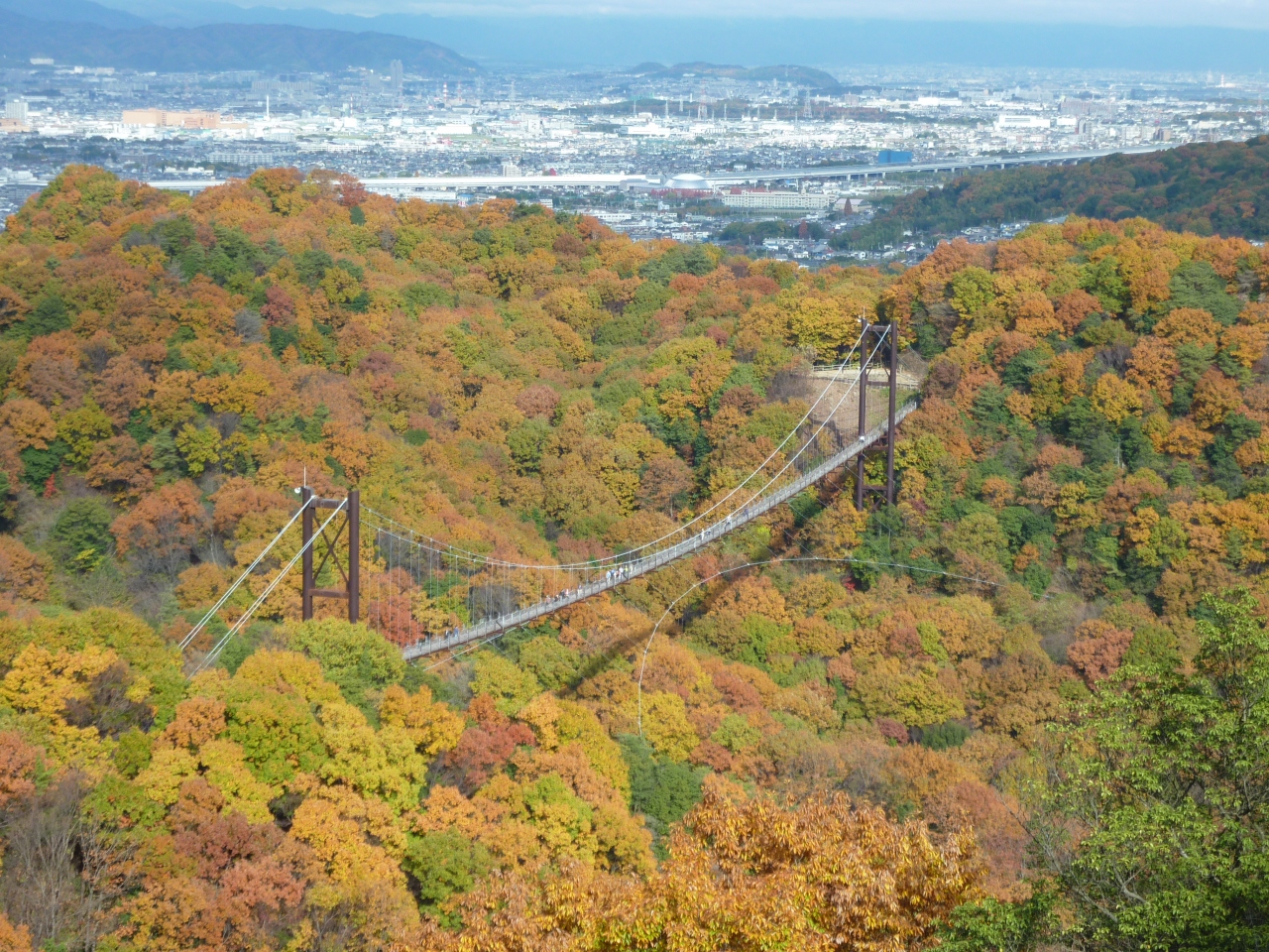 錦秋の 星のブランコ と関西随一の紅葉の名所 箕面の滝 日帰りバスツアー 寝屋川 枚方 交野 大阪 の旅行記 ブログ By ひろかなさん フォートラベル