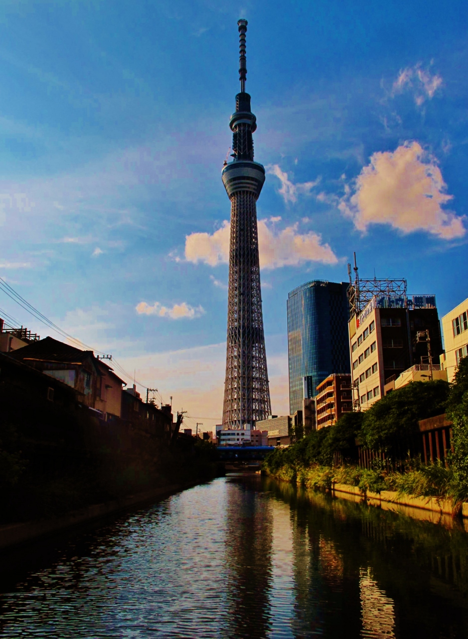 北十間川から仰ぐ 東京スカイツリー 絶景 逆さツリー 634m全景 浅草 東京 の旅行記 ブログ By マキタン２さん フォートラベル