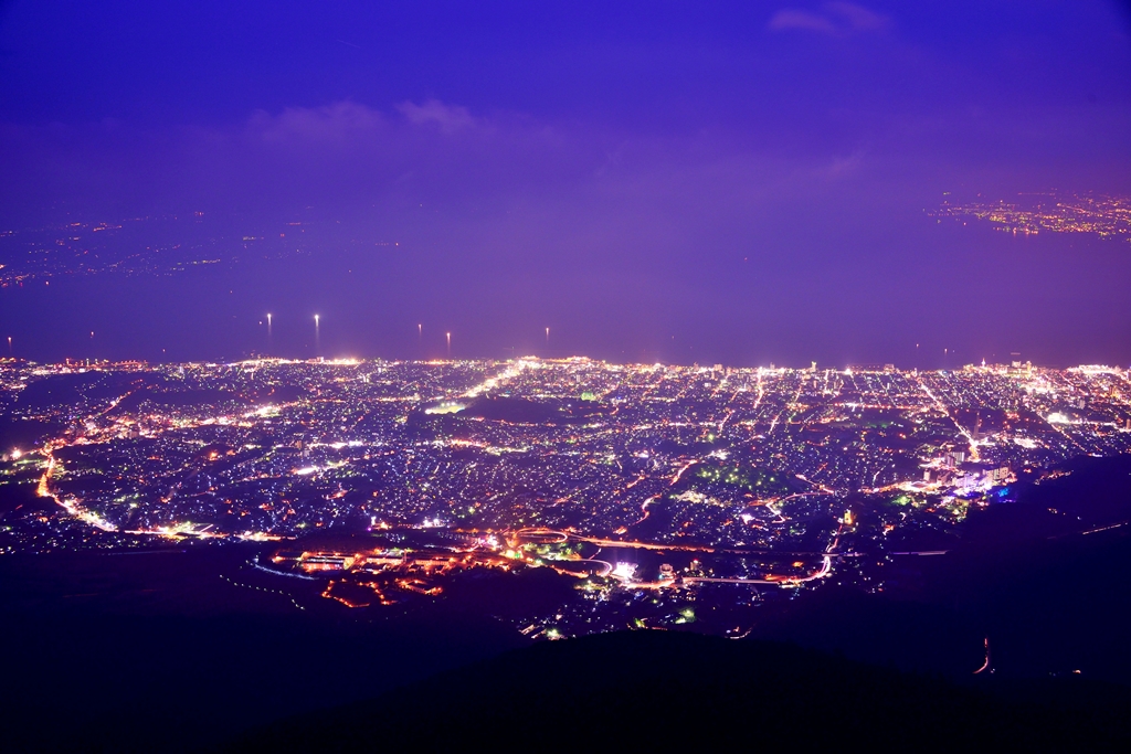 鶴見岳から別府の夜景 別府温泉 大分県 の旅行記 ブログ By 気まぐれなデジカメ館さん フォートラベル