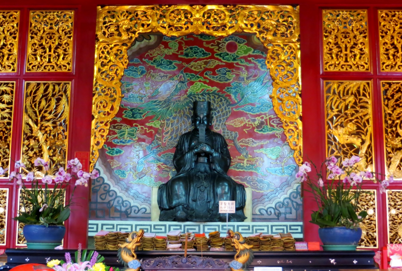 14春 台湾旅行記9 7 5月7日 2 日月潭 文武廟 孔子像 孔子の弟子の四哲像 関羽像 日月潭周辺 台湾 の旅行記 ブログ By 旅人のくまさんさん フォートラベル