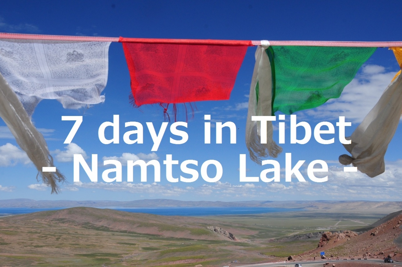 7 Days In Tibet21 ナムツォ湖 タルチョはためく丘からナムツォ湖を見下ろす チベット自治区 中国 の旅行記 ブログ By 熱帯魚さん フォートラベル