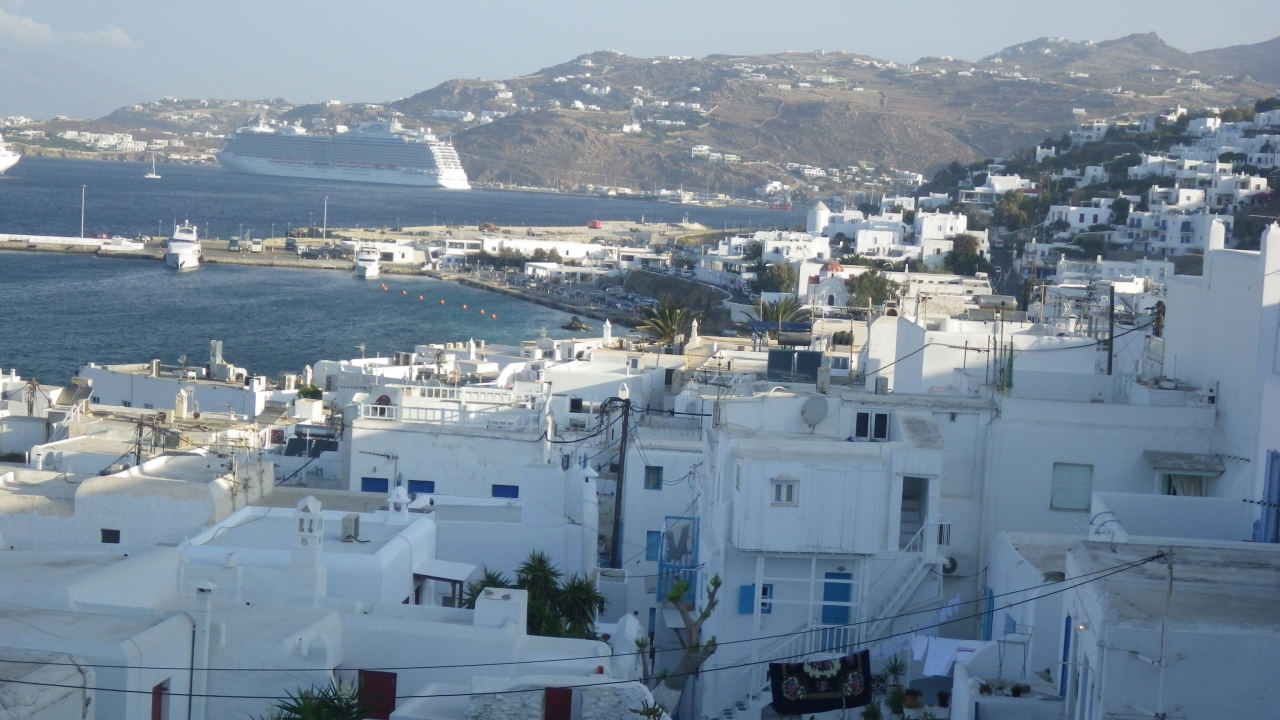 最も信頼できる ミコノス島 白い町 ギリシア 風景写真 額縁付 サイズ 自然 風景 Hlt No