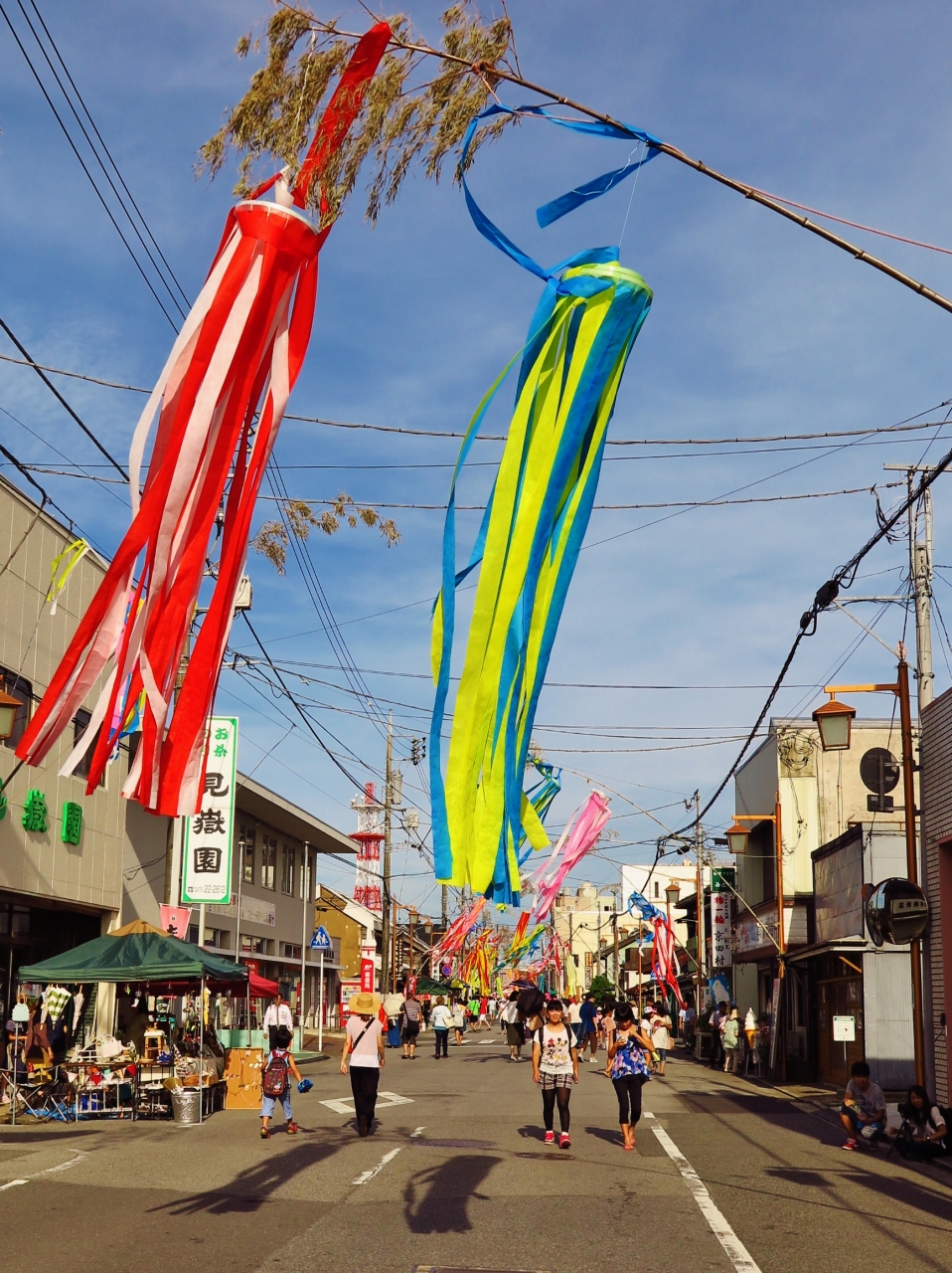 茂原4/8 七夕まつり 昌平町商店街と茂原市役所 ☆現代と昭和が共存して