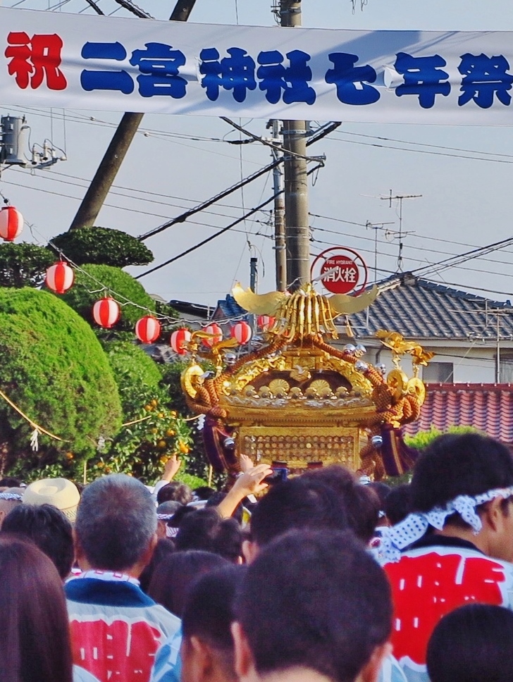 下総三山の七年祭り4/5 菊田神社神輿の還御 ☆宮入り~最高潮の賑わいに