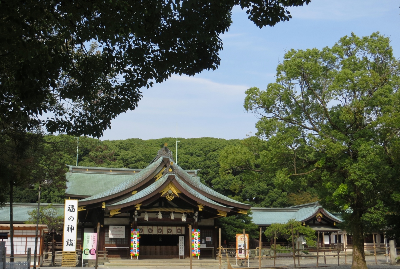 15秋 尾張一之宮 真清田神社 4 10月9日 4 鷹司和子斎主御手植 祭文殿 手水舎 社務所 授与所 一宮 愛知県 の旅行記 ブログ By 旅人のくまさんさん フォートラベル