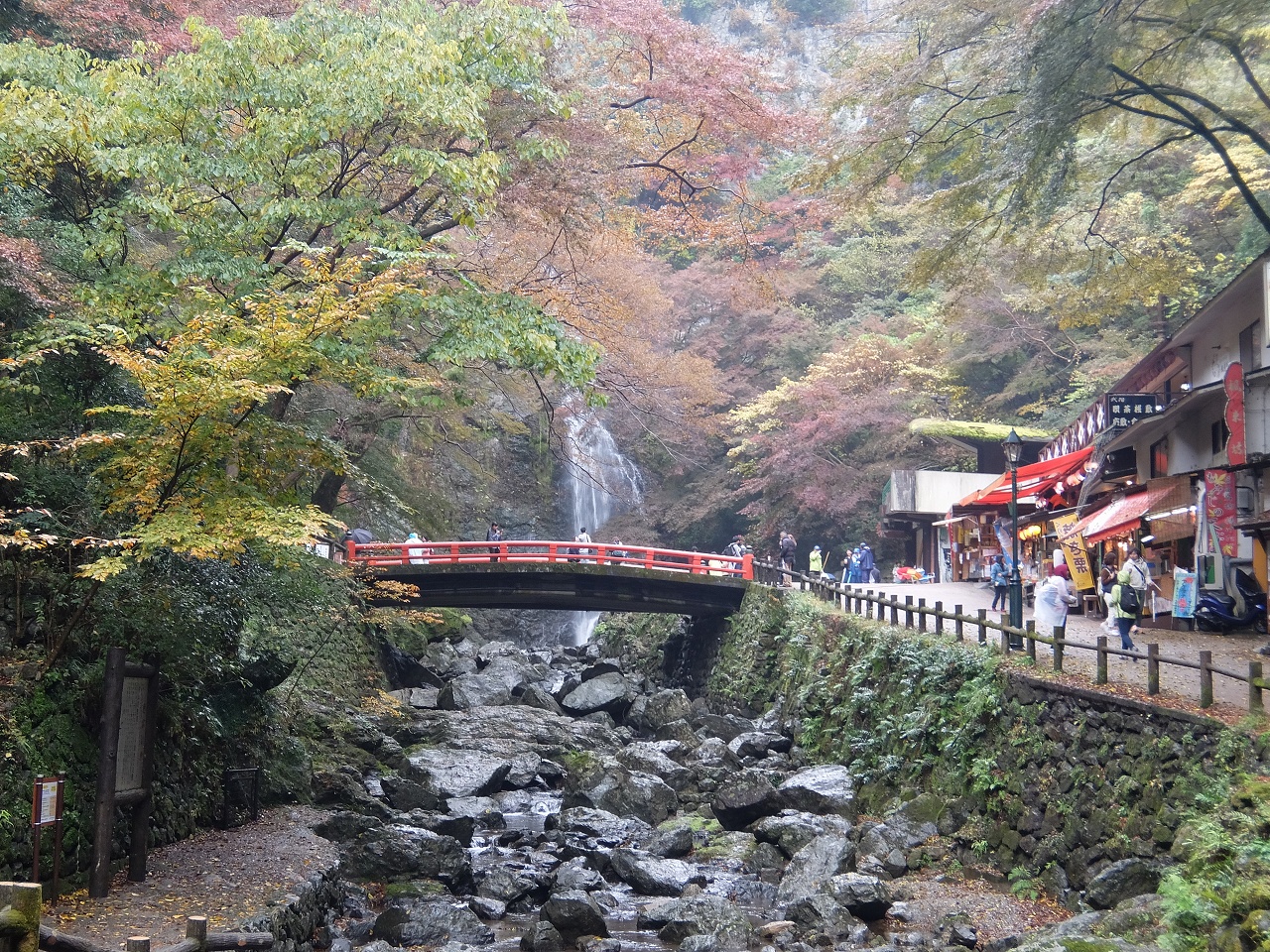 明治の森箕面国定公園　紅葉の箕面大滝