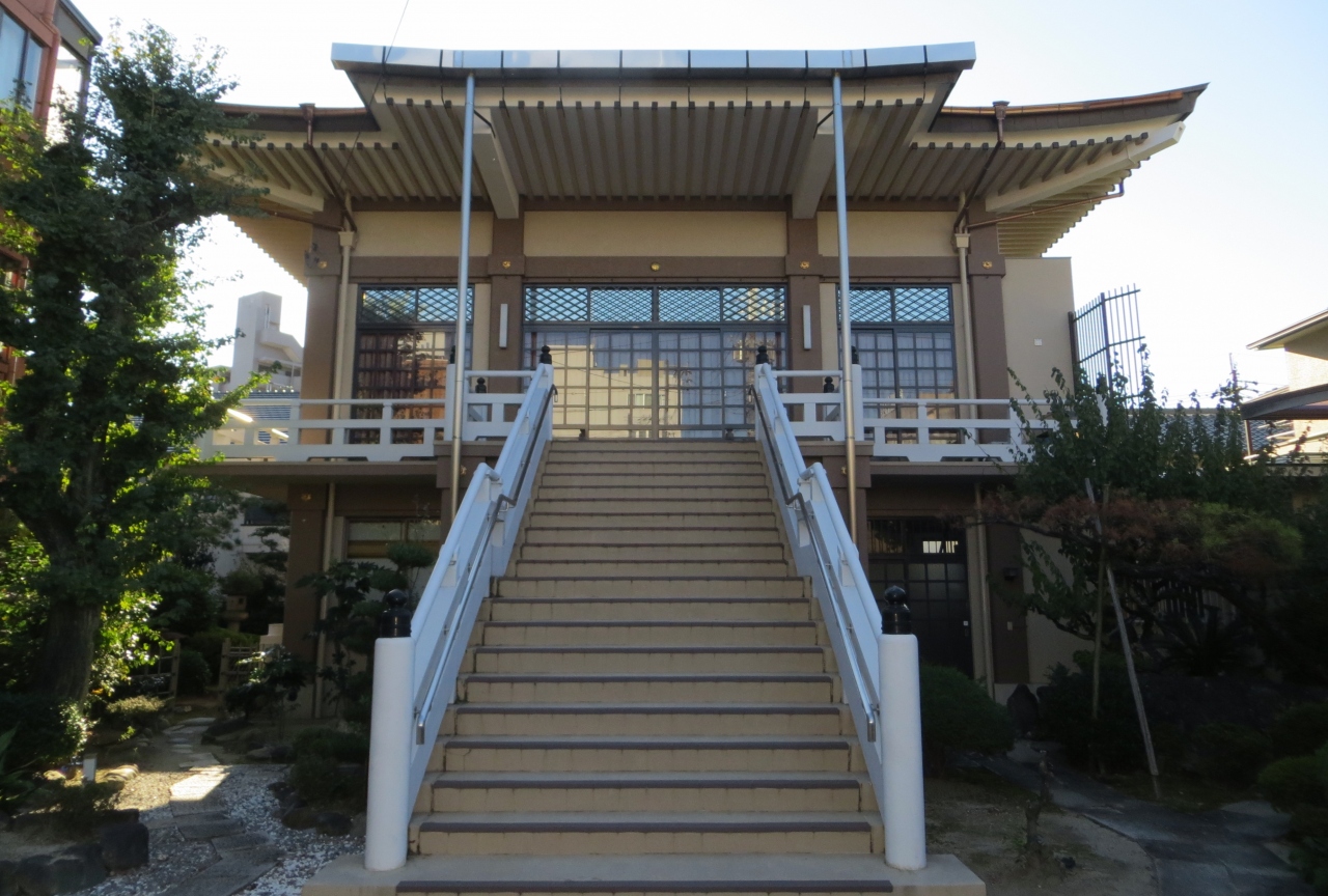 2015秋、その他十三箇寺(7):10月7日(13):亀眼山・青雲寺:山門、青雲寺石標、石段の上の本堂、寺紋