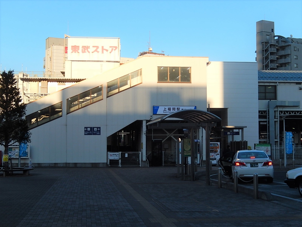 上福岡駅西口ロータリー付近で見られた風景