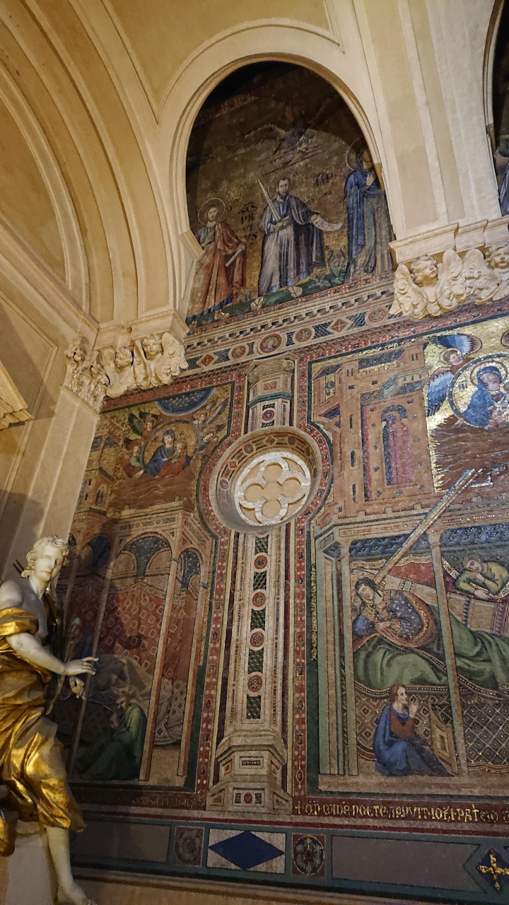 2019年末南イタリア旅行8 ローマをぶらぶら散策後帰国へ カラバッジョとサンタ・マリアマッジョーレ教会4階見学