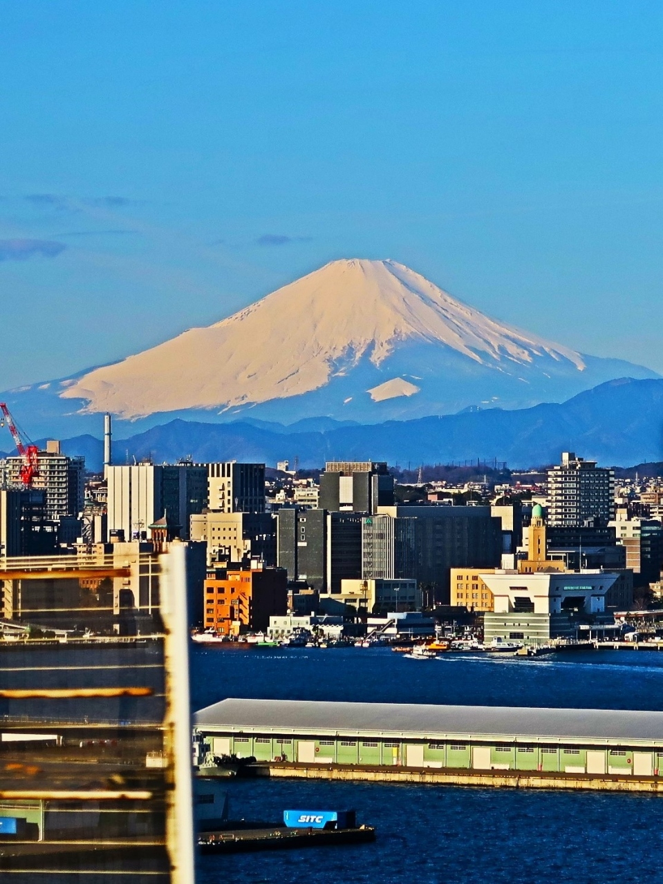 1 坂東三十三観音霊場 巡拝/勤行体験 バス車窓の風景 ☆富士山・大山・相模湾を眺め
