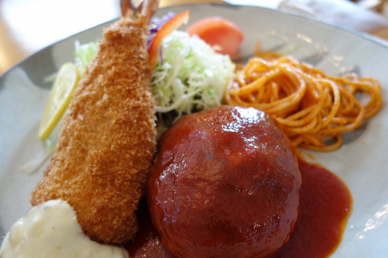 20210131-2 京都 グリル&コーヒーはせがわの手作りハンバーグ