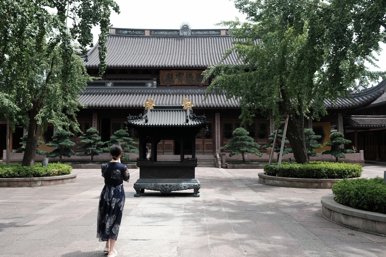 浙江省寧波 ホテルラウンジでまったり&ちょこっと観光(七塔禅寺・月湖公園)3日目最終日