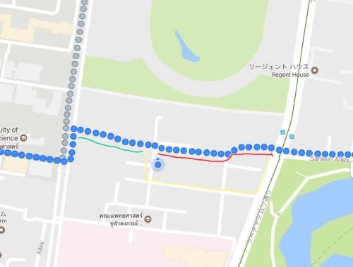 Googleマップにしてやられる<br />どう見ても制限エリア・・・<br />でも、どう見てもここだというので入る<br />・埼玉で私有地(畑)内のあぜ道ですらない、畑の所有者のみ歩いていると思われる足跡のみついた場所<br />・宮崎空港で柵を乗り越え飛行機の止まっている立ち入り禁止エリアを横切って空港建物へGO!テロリストとして、日本じゃなきゃ射殺されても文句言えない(柵添いにぐるーっとまわったら1時間かかった)<br />以来の衝撃!<br /><br />やっぱりダメだった<br />赤部分はエイズ専門病院の職員のみエリアだった<br />医者なら英語ができると医者を連れてこられ、黄ー緑の道で行くように言われる<br />ちなみに緑の左端もあと1時間足らず遅かったらゲート閉められてたけどな・・・<br />全く!Googleの陰謀だ!