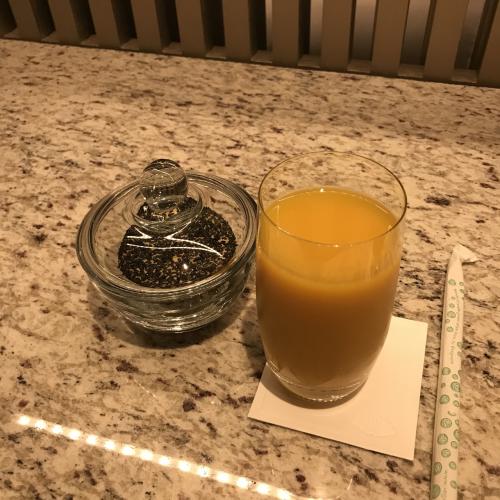 ウェルカムドリンクでマンゴーがあったので迷わず！<br />