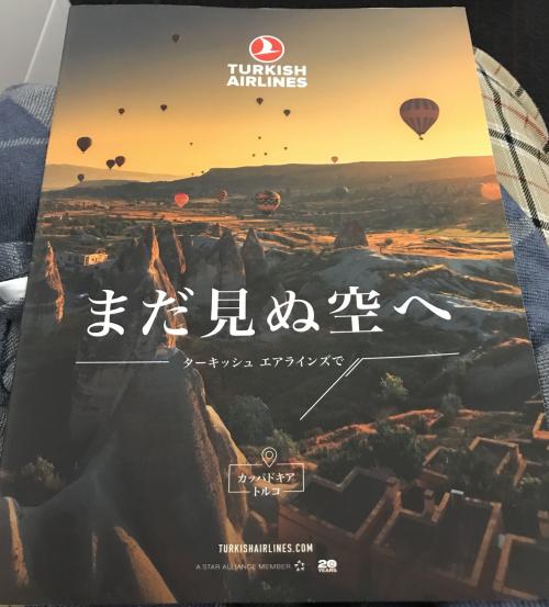搭乗口で日本語の冊子を配っていた