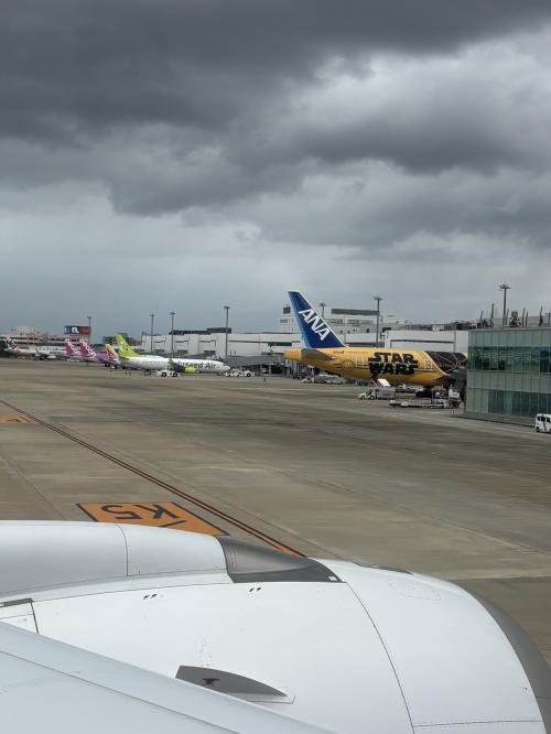 福岡空港到着しました。<br />次便のチェックインをして