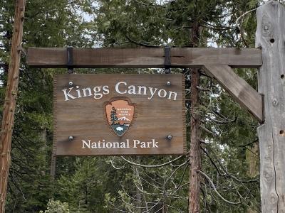 ベーカーズフィールドから、セコイヤ国立公園はまだオープンしていなかったので、キングスキャニオンに行きました。