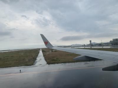 朝方、神戸は激しい雨が降り心配されましたが、無事に到着しました。