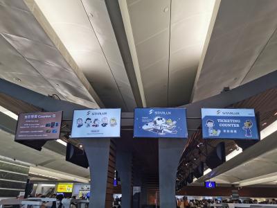スターラックス航空カウンター<br />コラボしてるスヌーピーがいっぱい♪