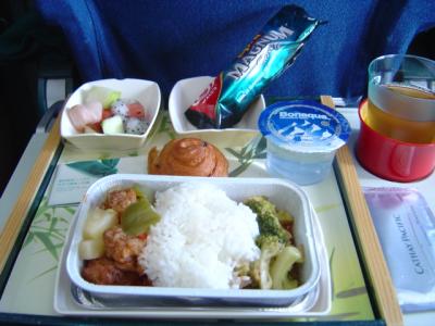 キャセイパシフィック航空（香港−バンコク）機内食
