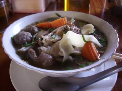 クイティアオ（きしめん）をたべることができる食堂