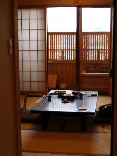 客室露天風呂でほっこり♪