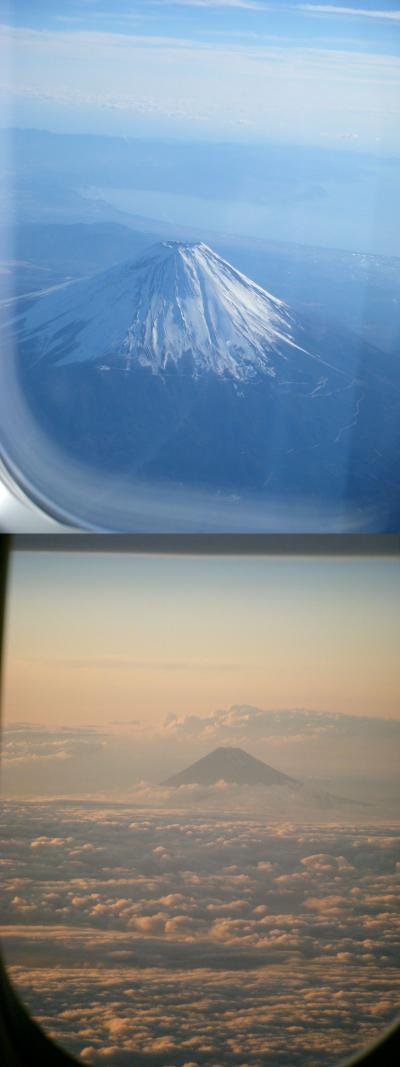 ★飛行機から『富士山』を見るには？？★ＡＮＡ羽田<=>福岡・北九州便の場合★（2009年1月）