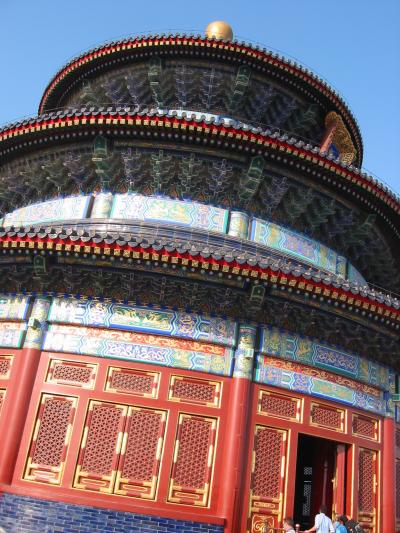 祈念殿とともに公園内の北京市民の楽しみを垣間見る