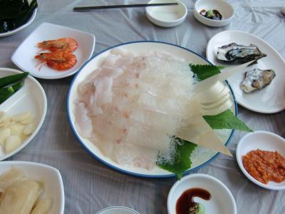 チャガルチ市場の「渡辺屋」に刺身を食べに♪