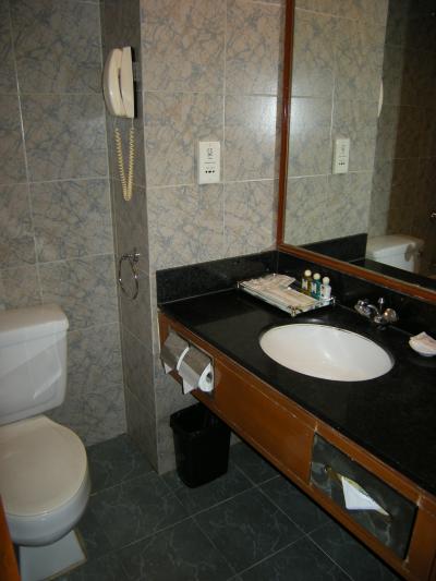 お湯もでます。水洗の水もいきよいよく流れる。トイレットペーパ